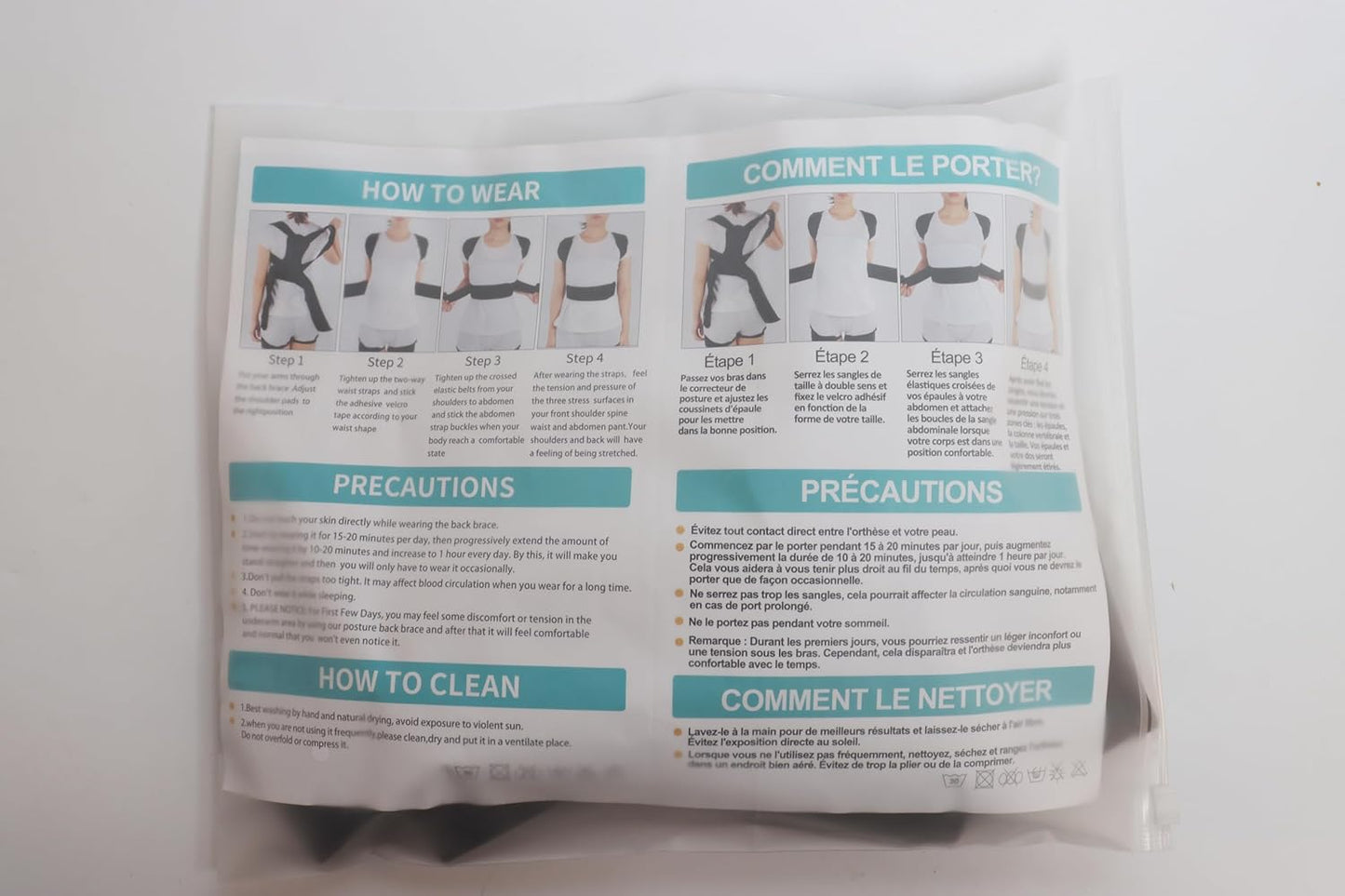 SELF CARE BASICS Posture Corrector | Adjustable Back Brace for Upper Back & Shoulder Support | Pain Relief & Better Posture