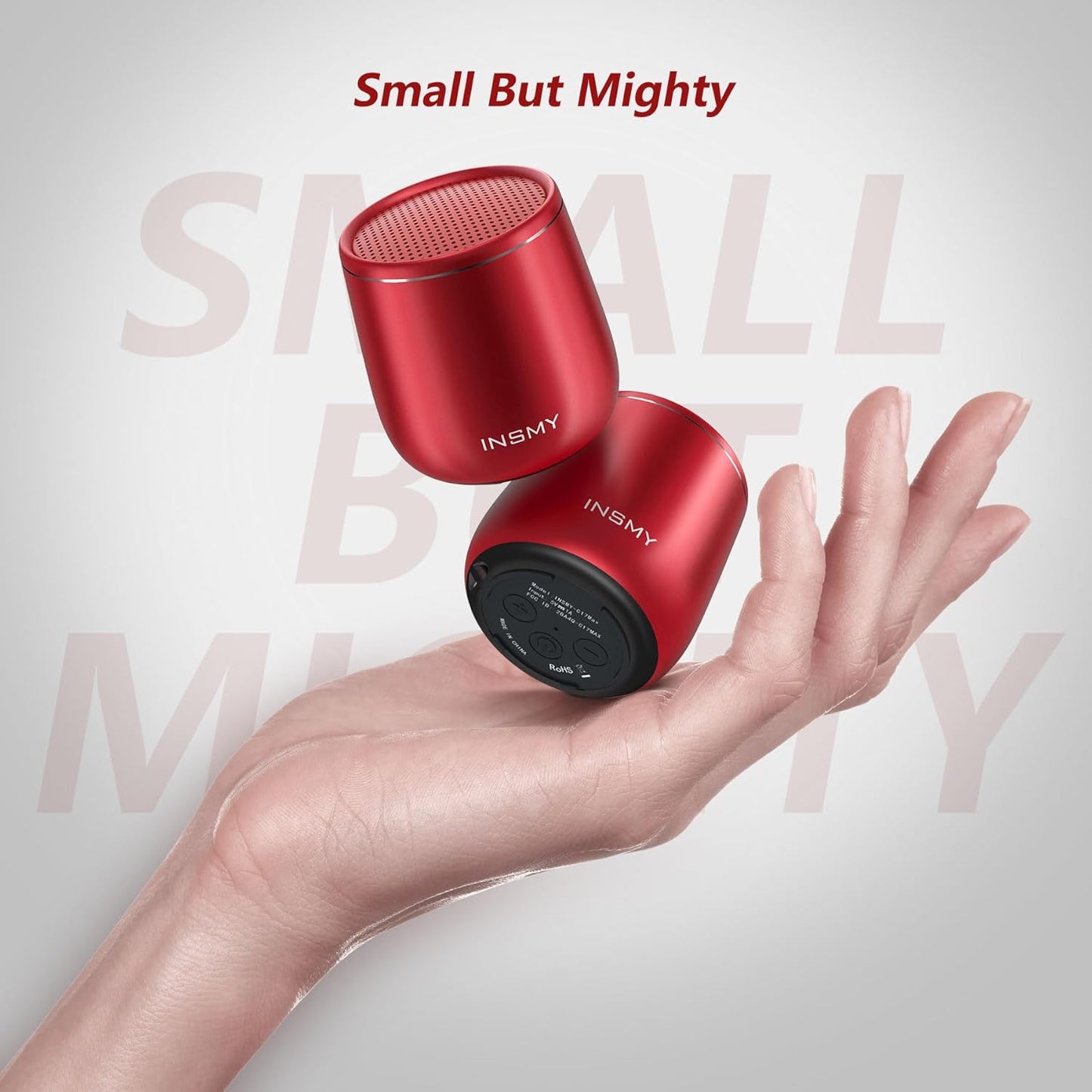 HABIT STACK 101Bluetooth Waterproof Mini Portable Wireless Speaker | Handheld Pocket Size | Built in Mic for Showering, Driving, Cooking, Hiking Biking Gift Laptop Tablet