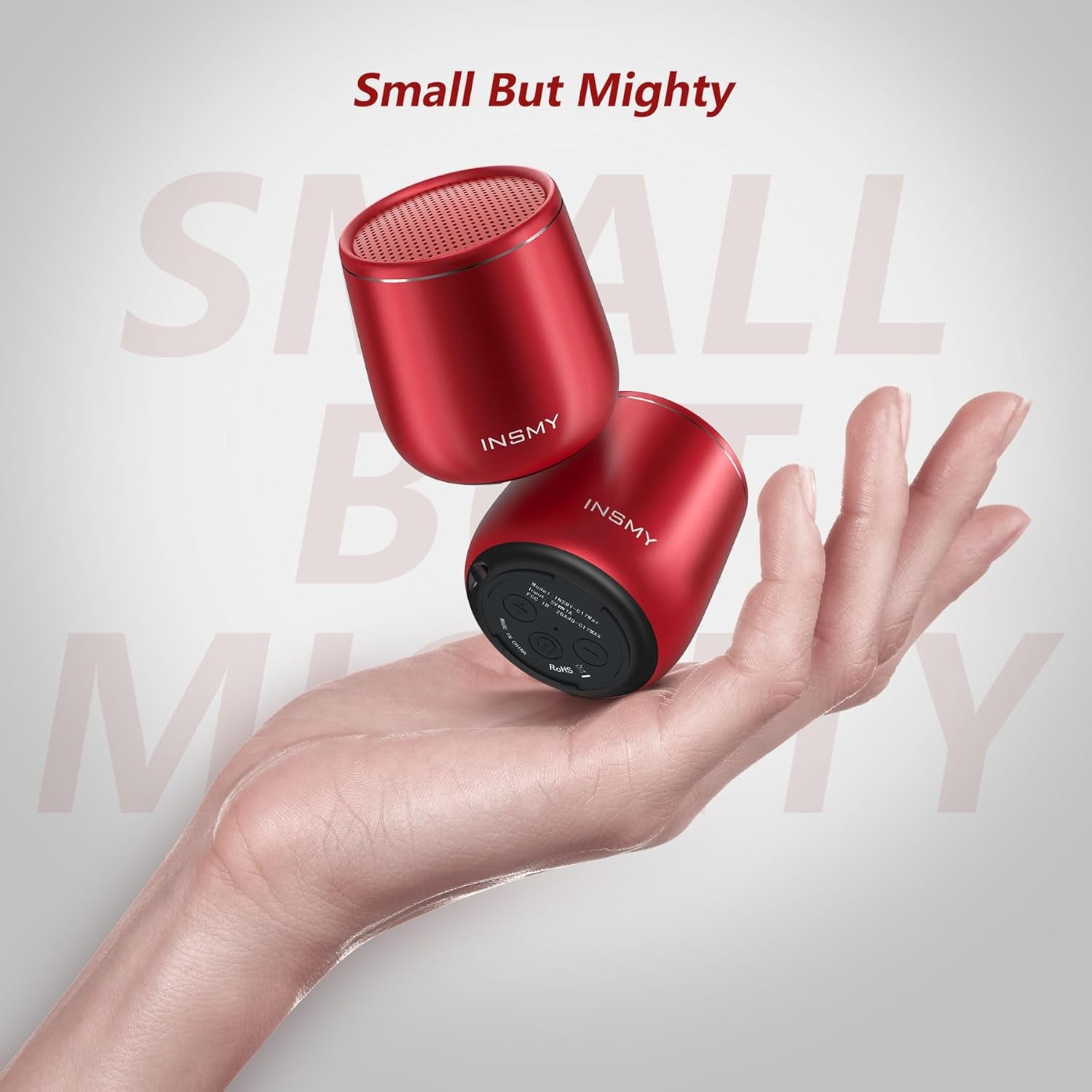 HABIT STACK 101Bluetooth Waterproof Mini Portable Wireless Speaker | Handheld Pocket Size | Built in Mic for Showering, Driving, Cooking, Hiking Biking Gift Laptop Tablet