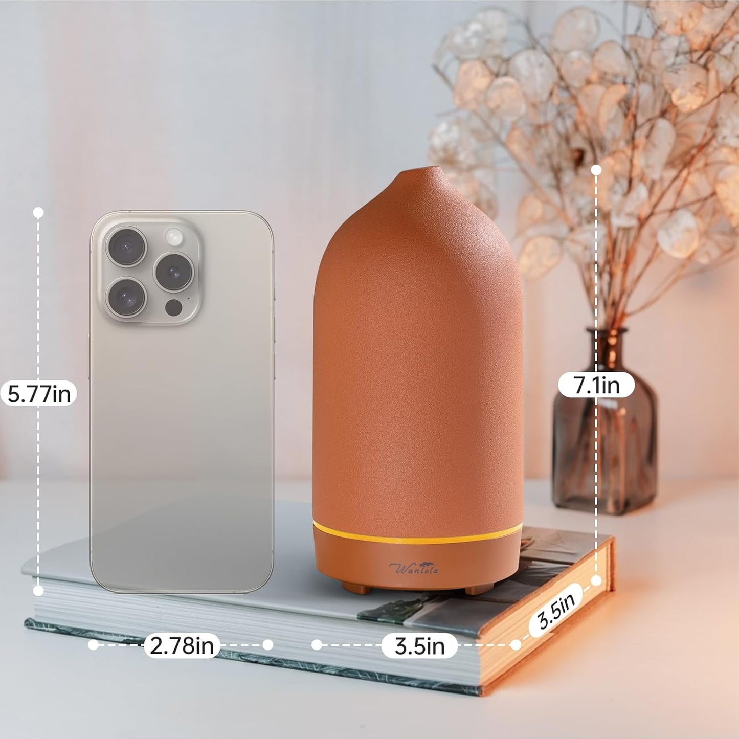 HABIT STACKING 101 Essential Oil Diffuser |120Ml Aromatherapy Ceramic Diffusers with Auto Shut off Function