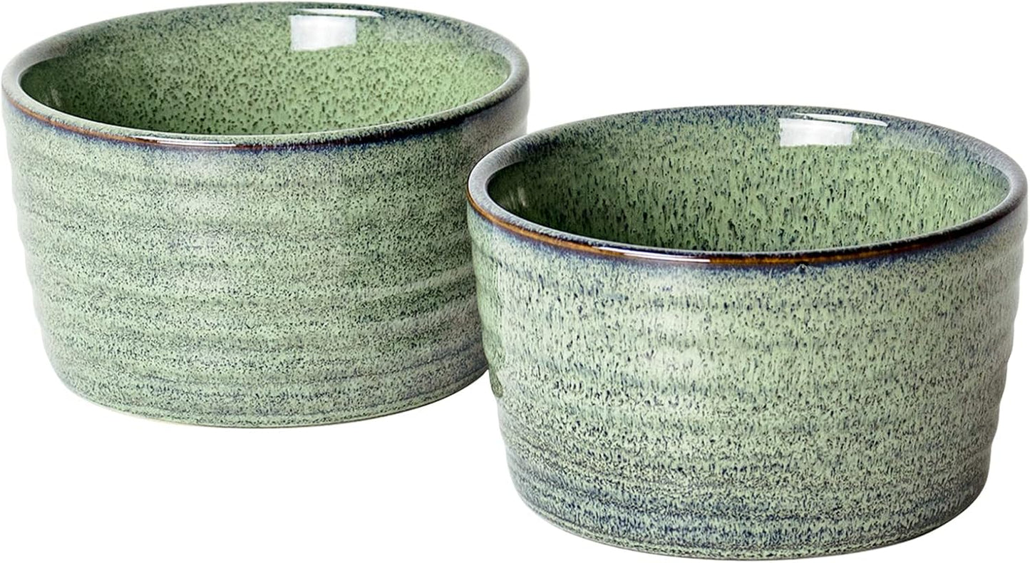 STYLISH CHEF Ramekins | Set of 2 & 8 Oz | Oven Safe Baking Set for Baked Oats, Mug Cakes, Custard, Pudding, Souffle Cups