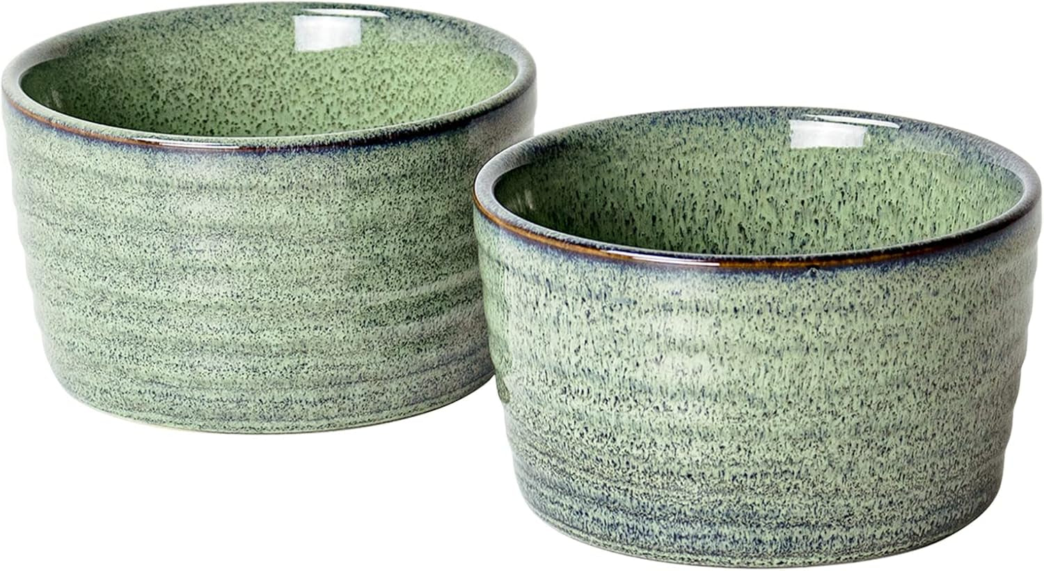 STYLISH CHEF Ramekins | Set of 2 & 8 Oz | Oven Safe Baking Set for Baked Oats, Mug Cakes, Custard, Pudding, Souffle Cups