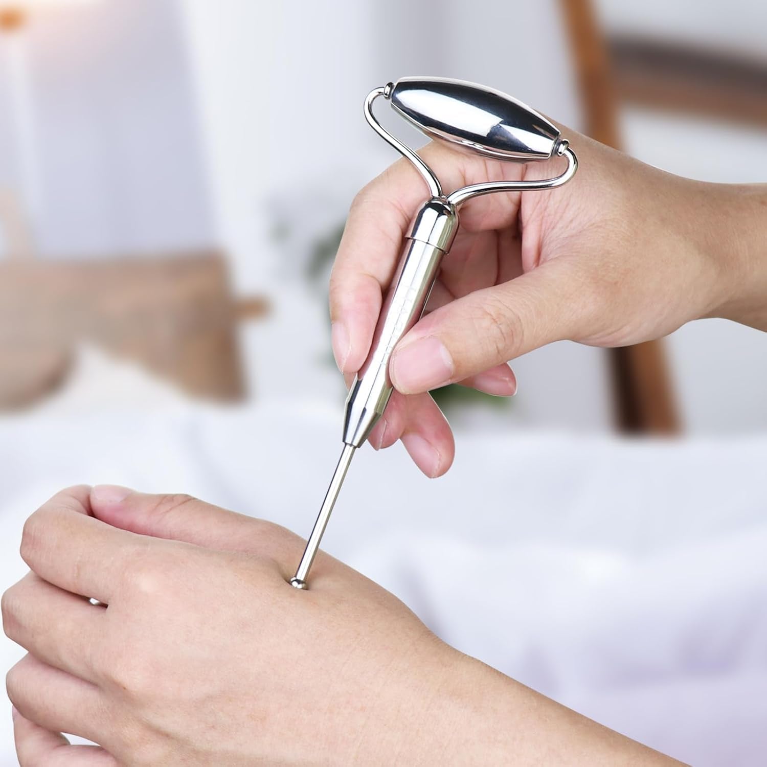 Stainless Steel Gua Sha, Face Roller & Acupuncture Pen 