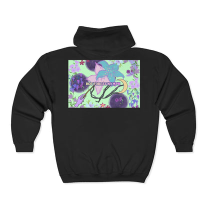 For the Nature Baddies & Beauties Zip Hoodie — 'Hot Forest Nymph' Mystical & Occult Floral Design