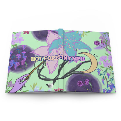 Floral Moon Journal — "Hot Nymph" Hardcover Matte Notebook