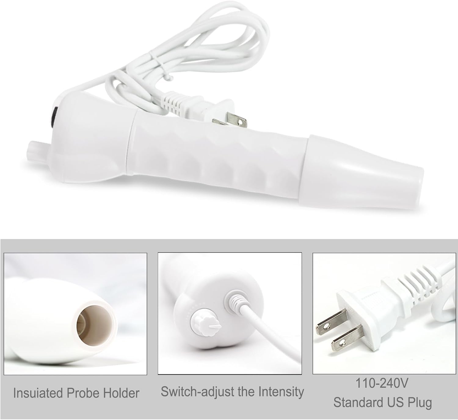 WE HAVE SPA AT HOME  High Frequency Hair & Facial / Skin Therapy Wand 4Pcs