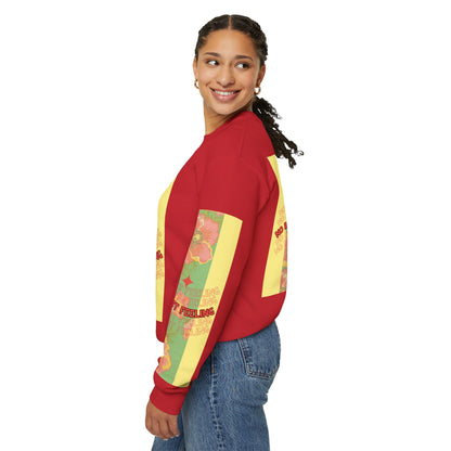 Floral 'No Repressing, Just Feeling' Crewneck Sweatshirt