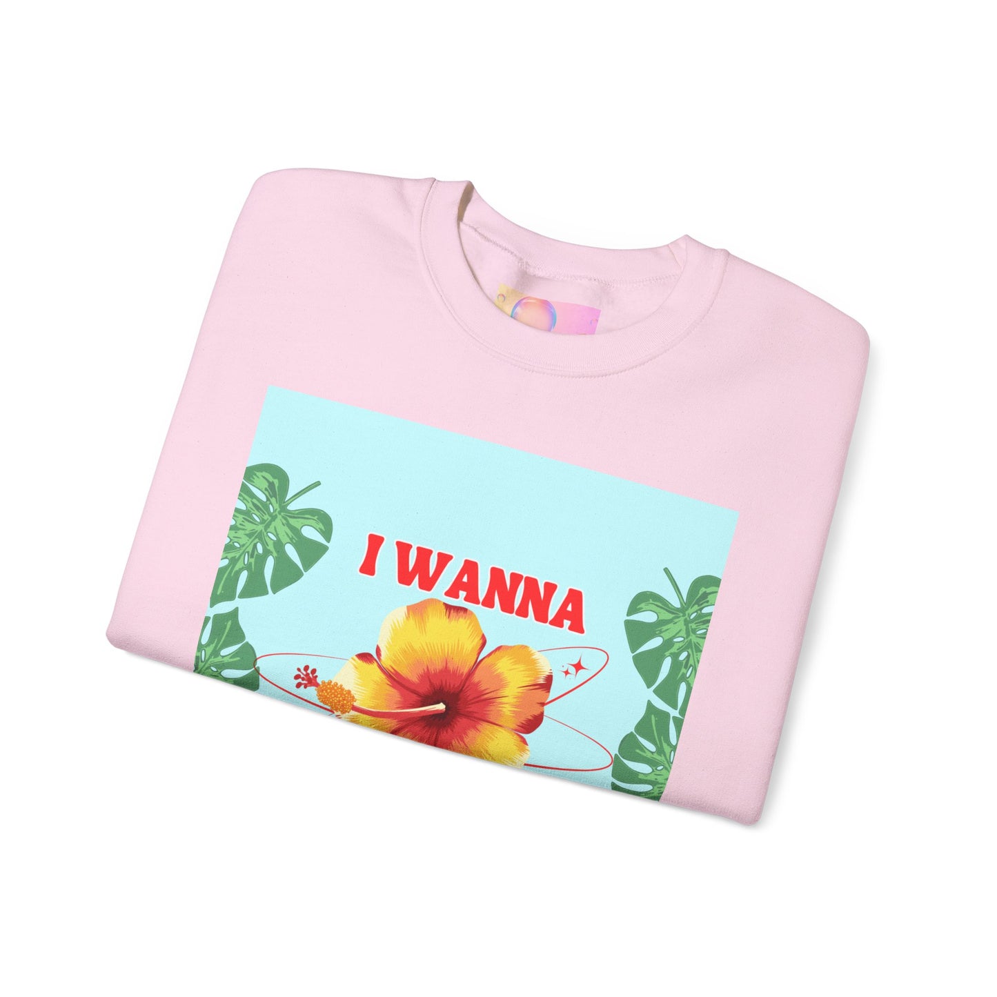 Run Away Tropical & Galactic Floral Crewneck Sweatshirt