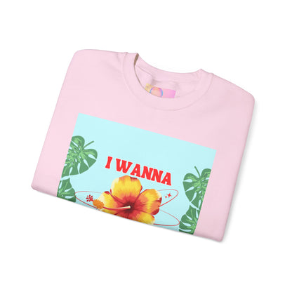 Run Away Tropical & Galactic Floral Crewneck Sweatshirt