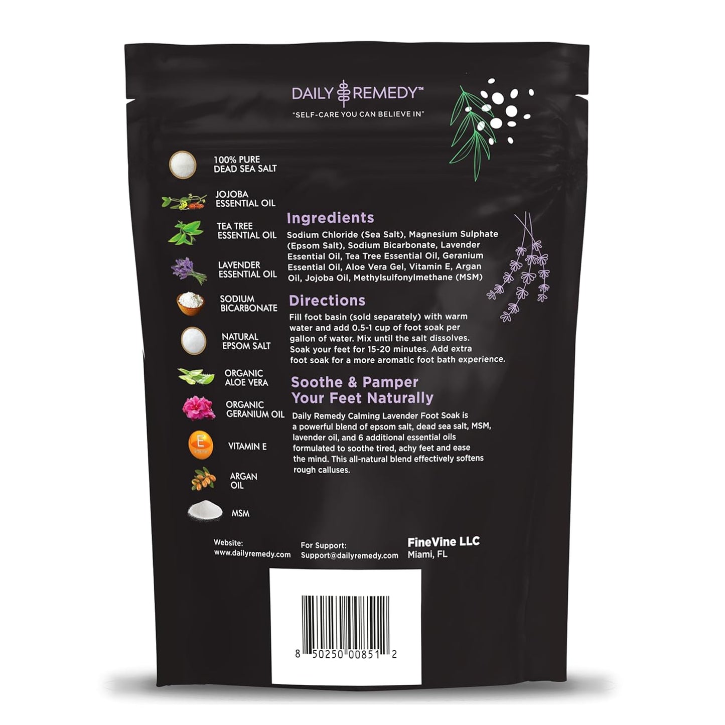 TREAT YOUR FEET Calming Lavender Foot Soak with Epsom Salt - 2 PACK - Soothes Sore Tired Feet, Athletes Foot & Remove Foot Odor