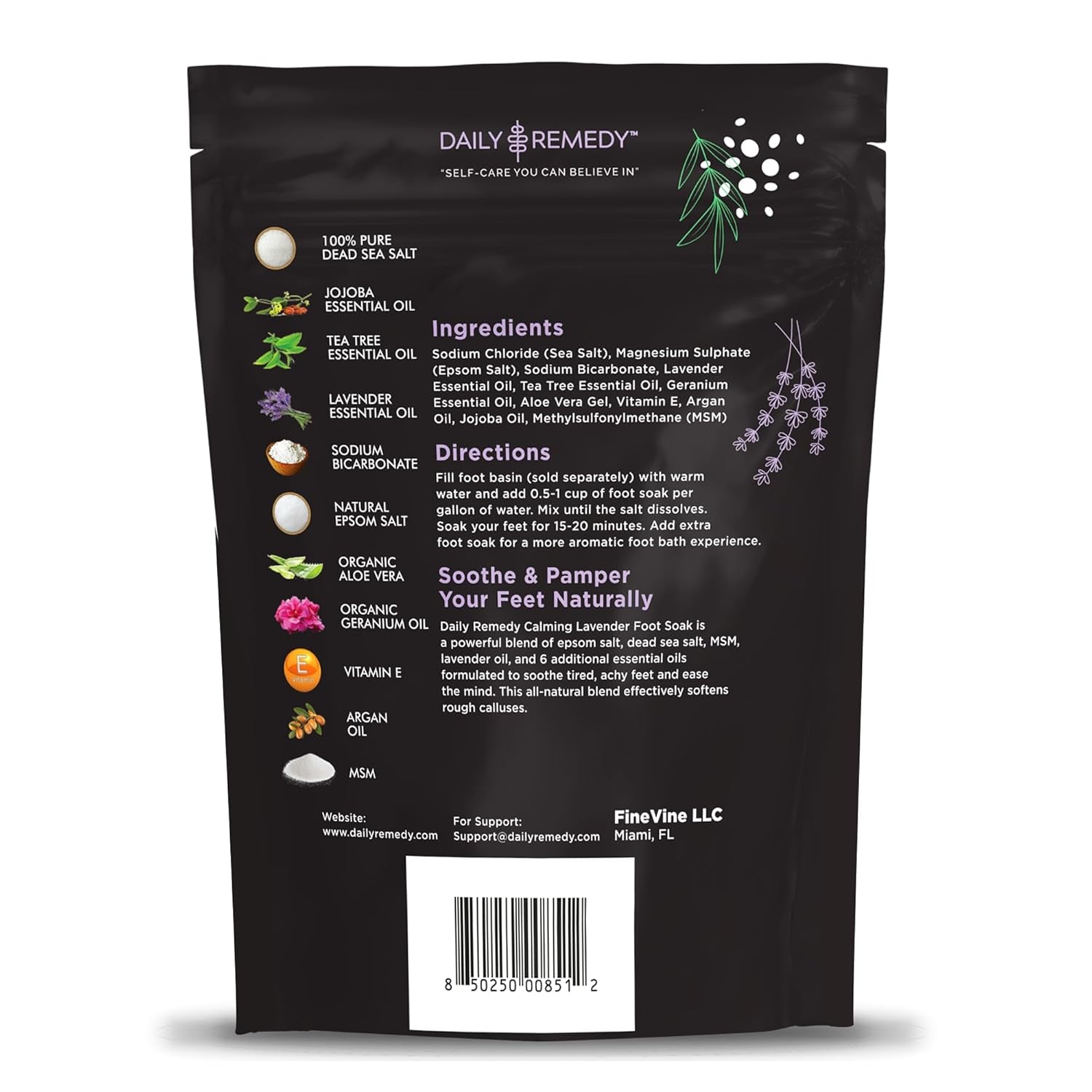 TREAT YOUR FEET Calming Lavender Foot Soak with Epsom Salt - 2 PACK - Soothes Sore Tired Feet, Athletes Foot & Remove Foot Odor