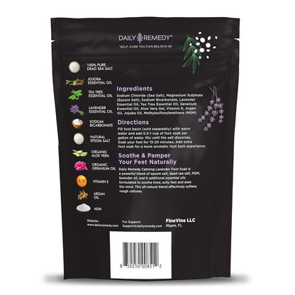 TREAT YOUR FEET Calming Lavender Foot Soak with Epsom Salt - 2 PACK - Soothes Sore Tired Feet, Athletes Foot & Remove Foot Odor