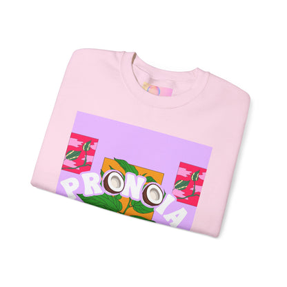 Pronoia Tropical Floral Positive Self Affirmation Graphic Crewneck Sweatshirt