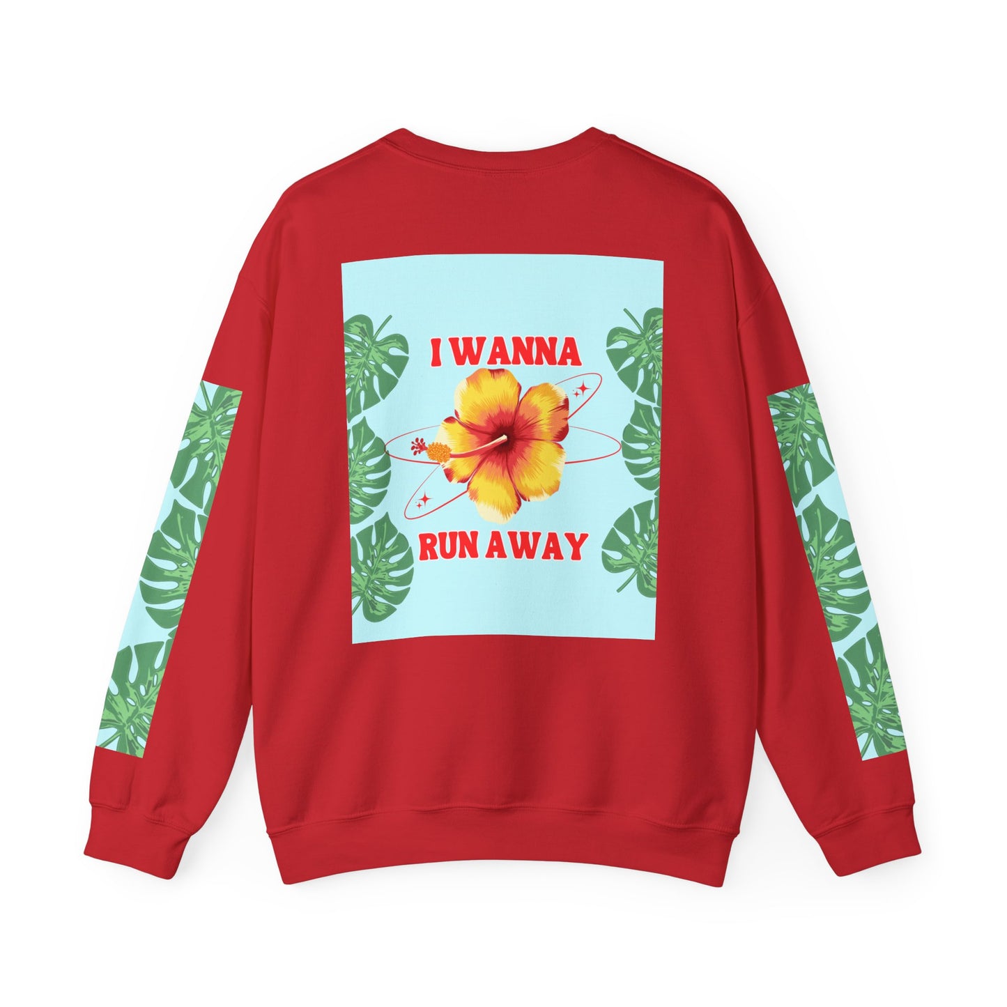 Run Away Tropical & Galactic Floral Crewneck Sweatshirt