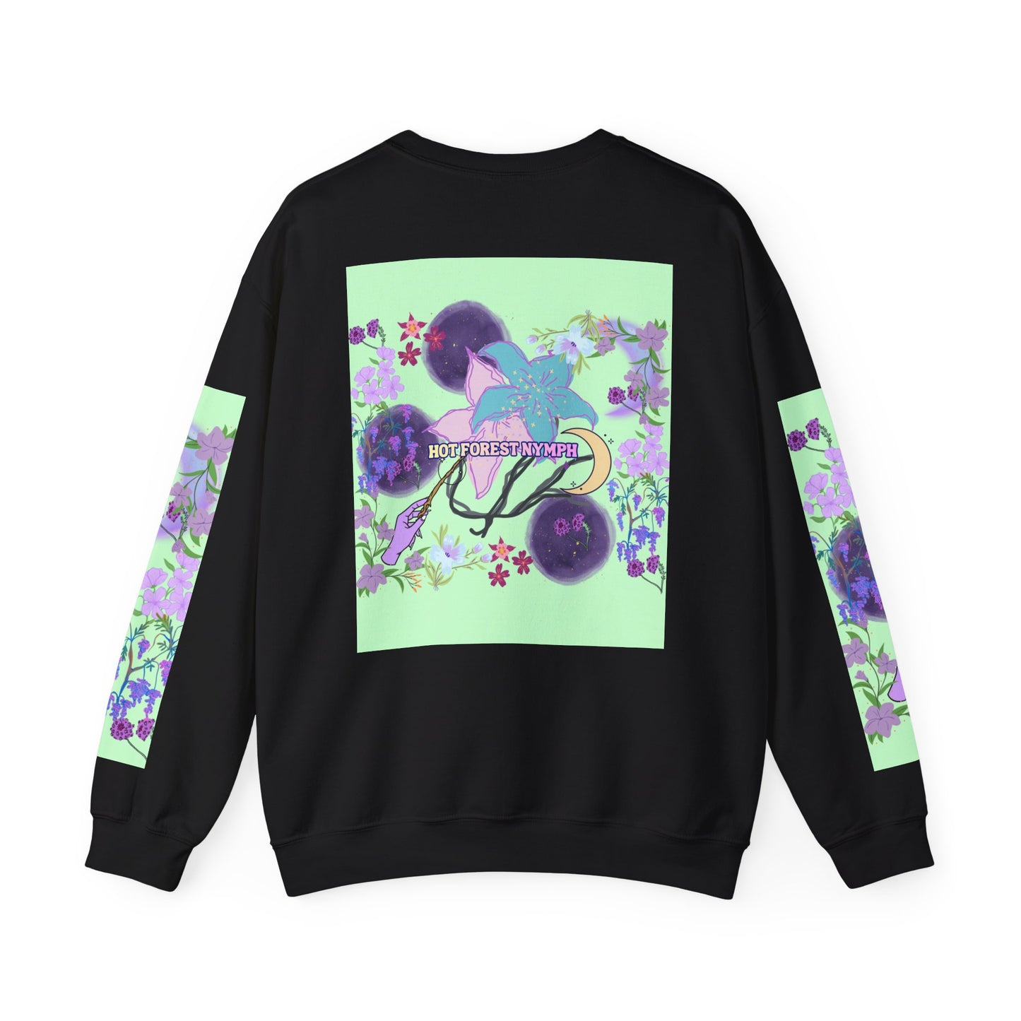 Floral & Mystical BADDIE Graphic Sweatshirt – Pastel Nature Lover - Inspired Crewneck