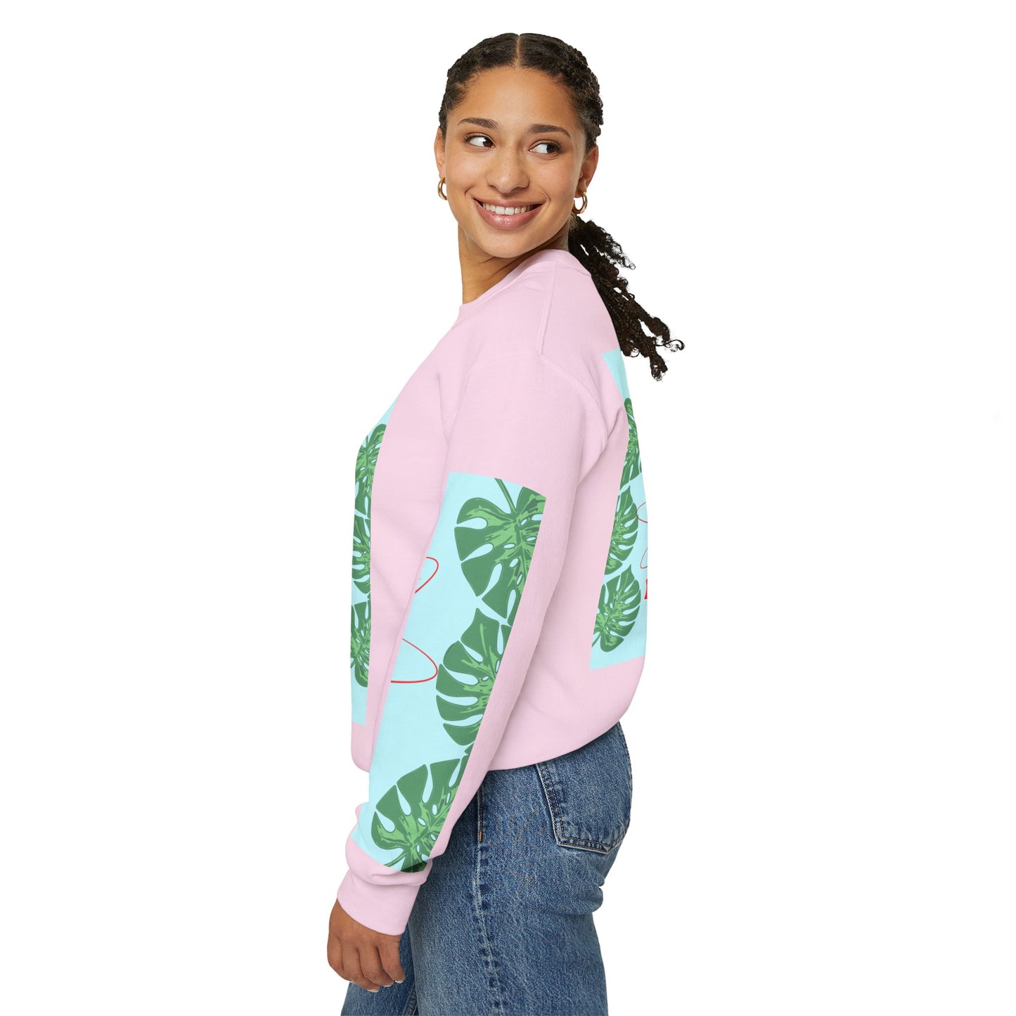 Run Away Tropical & Galactic Floral Crewneck Sweatshirt