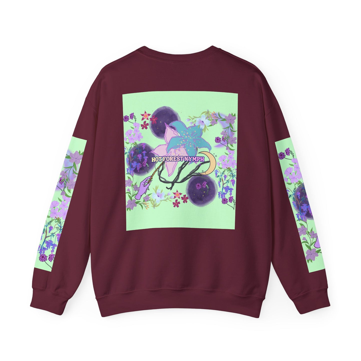 Floral & Mystical BADDIE Graphic Sweatshirt – Pastel Nature Lover - Inspired Crewneck