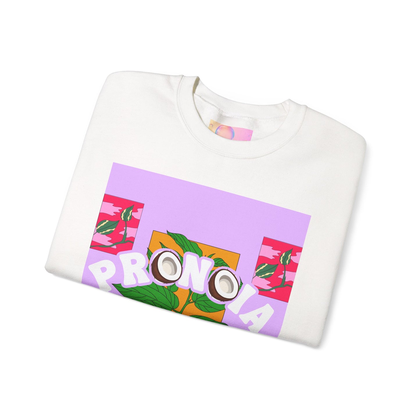 Pronoia Tropical Floral Positive Self Affirmation Graphic Crewneck Sweatshirt