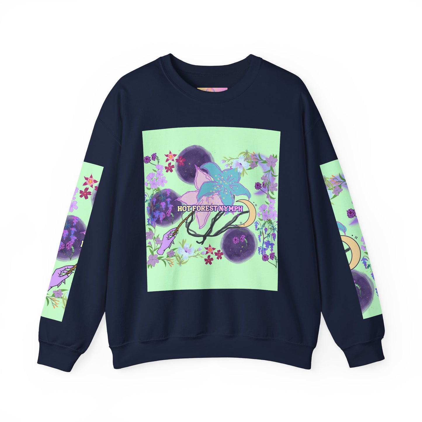 Floral & Mystical BADDIE Graphic Sweatshirt – Pastel Nature Lover - Inspired Crewneck