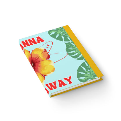 Hibiscus Artistry Journal - "I Wanna Run Away" Tropical Floral Notebook for sketch, paint, ideas