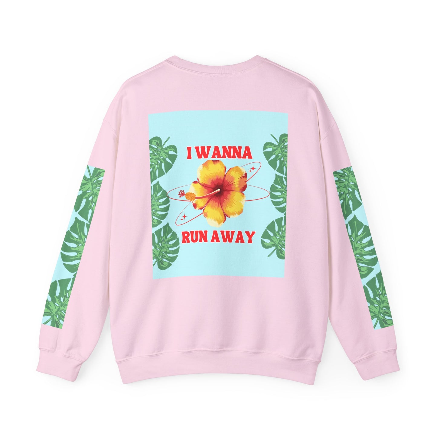Run Away Tropical & Galactic Floral Crewneck Sweatshirt