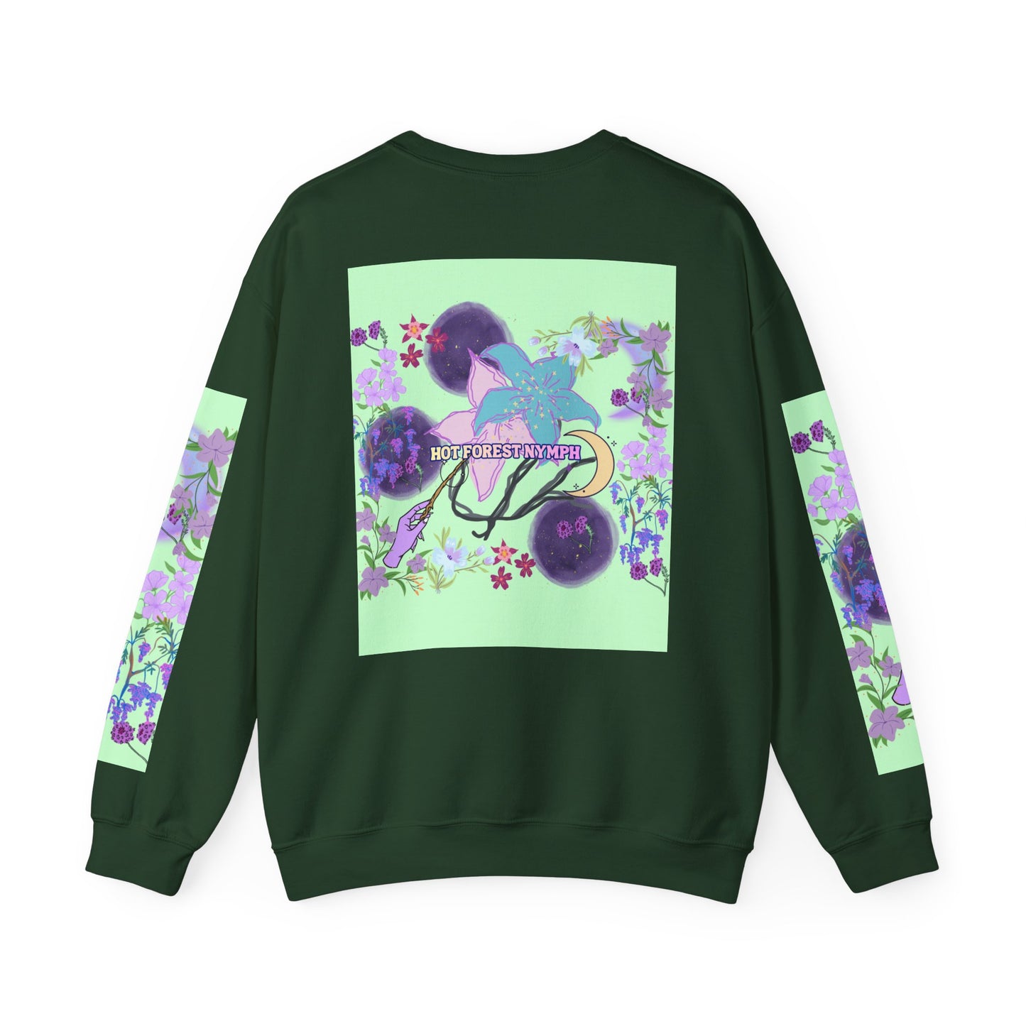 Floral & Mystical BADDIE Graphic Sweatshirt – Pastel Nature Lover - Inspired Crewneck