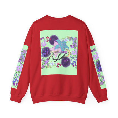 Floral & Mystical BADDIE Graphic Sweatshirt – Pastel Nature Lover - Inspired Crewneck