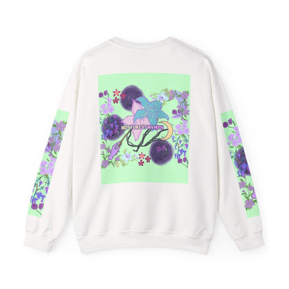 Floral & Mystical BADDIE Graphic Sweatshirt – Pastel Nature Lover - Inspired Crewneck