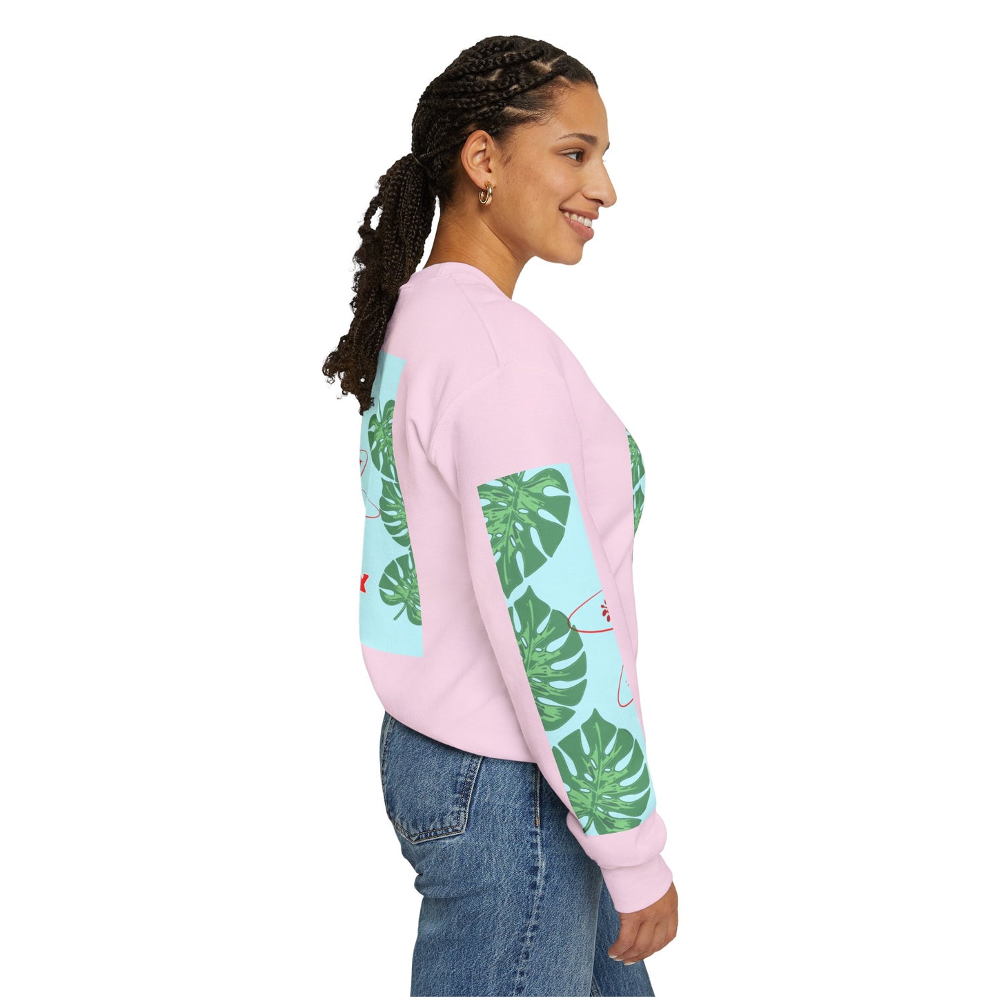 Run Away Tropical & Galactic Floral Crewneck Sweatshirt