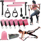Pilates Bar Kit with Resistance Bands,Pilates Bar with Stackable Bands Workout Equipment for Legs,Hip,Waist and Arm,Exercise Fitness Equipment for Women & Men Home Gym Yoga Pilates