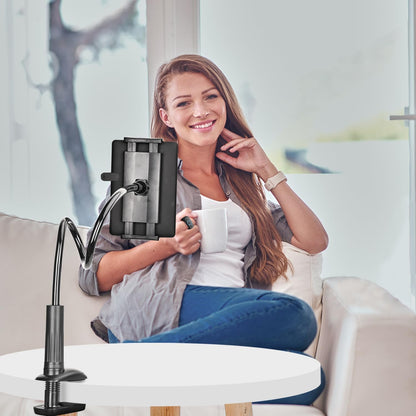 GET THAT POSTURE RIGHT Gooseneck Tablet Stand & Kindle Holder for Bed | Tablet Stand with Adjustable Flexible Arm Clamp | Mount Clip Holder for Phone Ipad Air Mini | Galaxy Tabs | Kindle Fire | Switch or Other 4.7-10.5" Devices