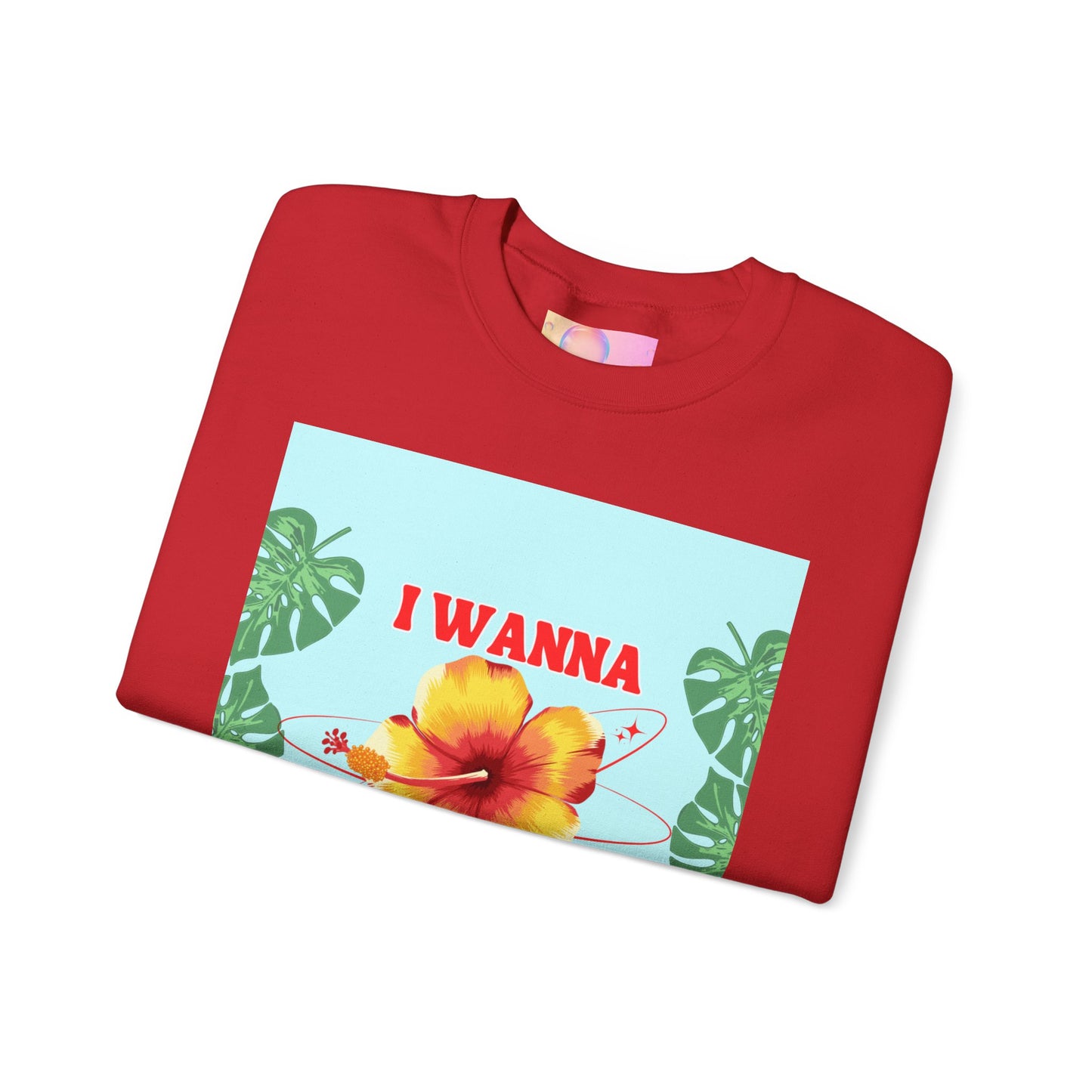 Run Away Tropical & Galactic Floral Crewneck Sweatshirt