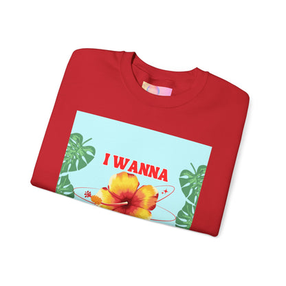 Run Away Tropical & Galactic Floral Crewneck Sweatshirt