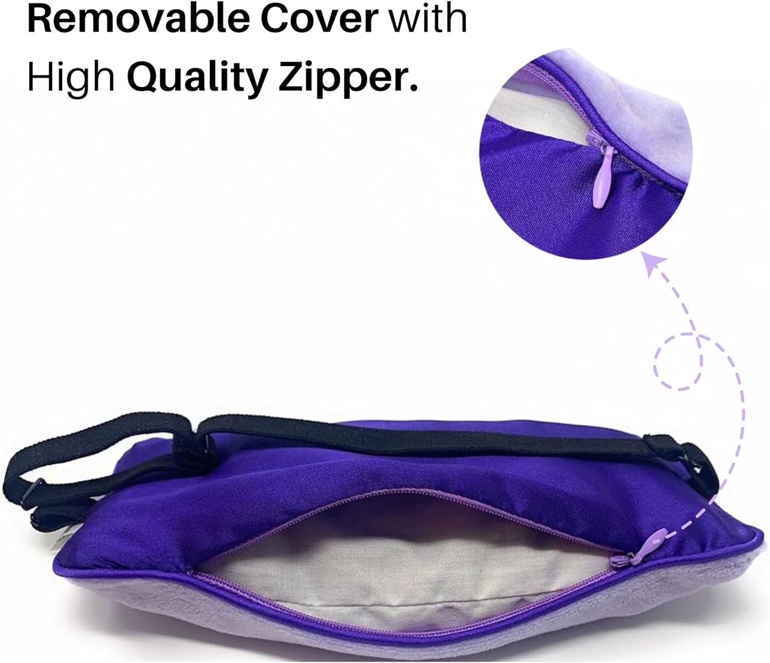 STREAM OF CONSCIOUSNESS Lavender Aromatherapy Weighted Eye Pillow - Ideal for Sleeping, Yoga, and Meditation - Includes Extra Cover