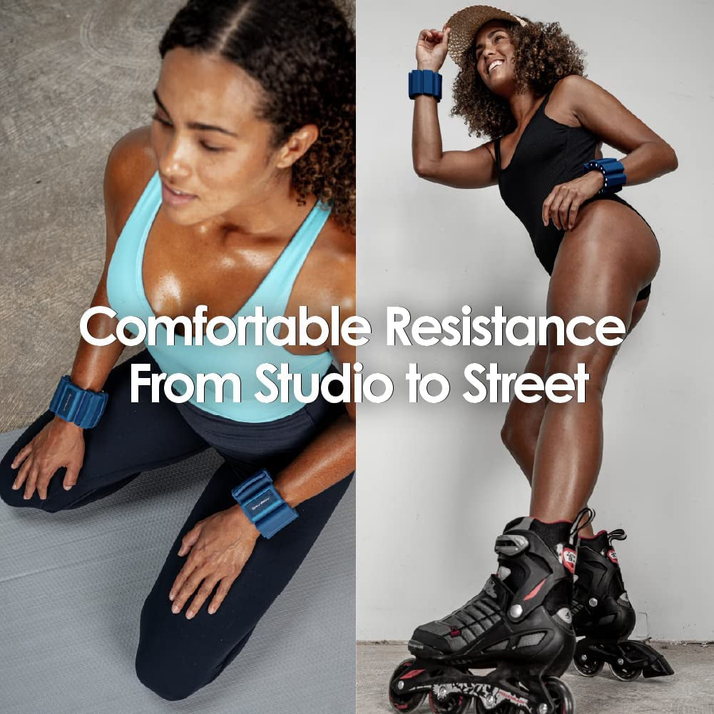 Adjustable 1 LB Wrist Weights - Set of 2 - Wearable - Perfect for Zumba, Dance, Pilates, Walking, Toning, Barre, Yoga, Cardio