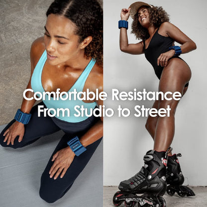 Adjustable 1 LB Wrist Weights - Set of 2 - Wearable - Perfect for Zumba, Dance, Pilates, Walking, Toning, Barre, Yoga, Cardio