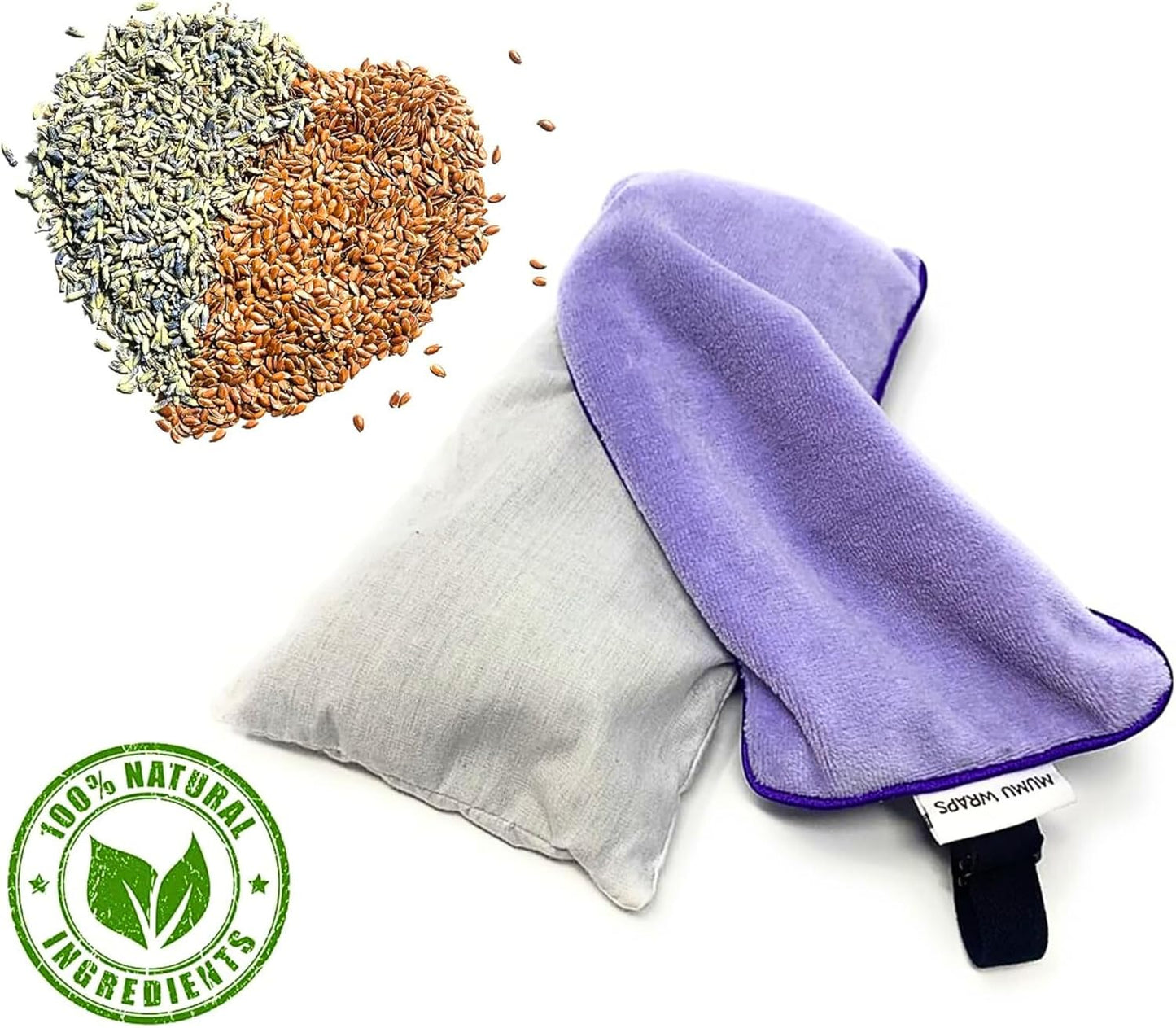 STREAM OF CONSCIOUSNESS Lavender Aromatherapy Weighted Eye Pillow - Ideal for Sleeping, Yoga, and Meditation - Includes Extra Cover