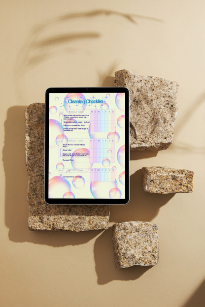 DAILY, WEEKLY, BI-WEEKLY, & MONTHLY CLEANING TRACKER FOR VISUAL LEARNERS