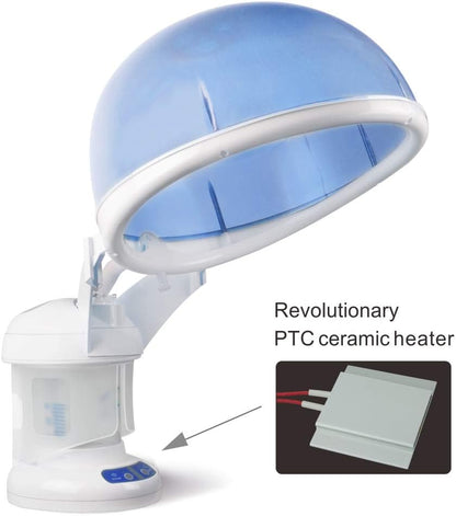 SELF CARE PRO Hair Steamer  2 in 1 Ozone Facial Steamer | Design for Personal Care Use at Home or Salon 