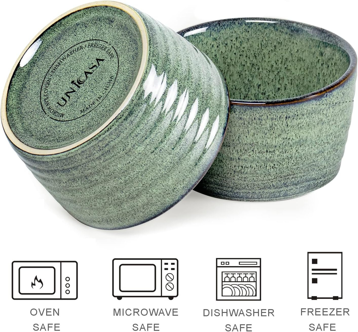 STYLISH CHEF Ramekins | Set of 2 & 8 Oz | Oven Safe Baking Set for Baked Oats, Mug Cakes, Custard, Pudding, Souffle Cups