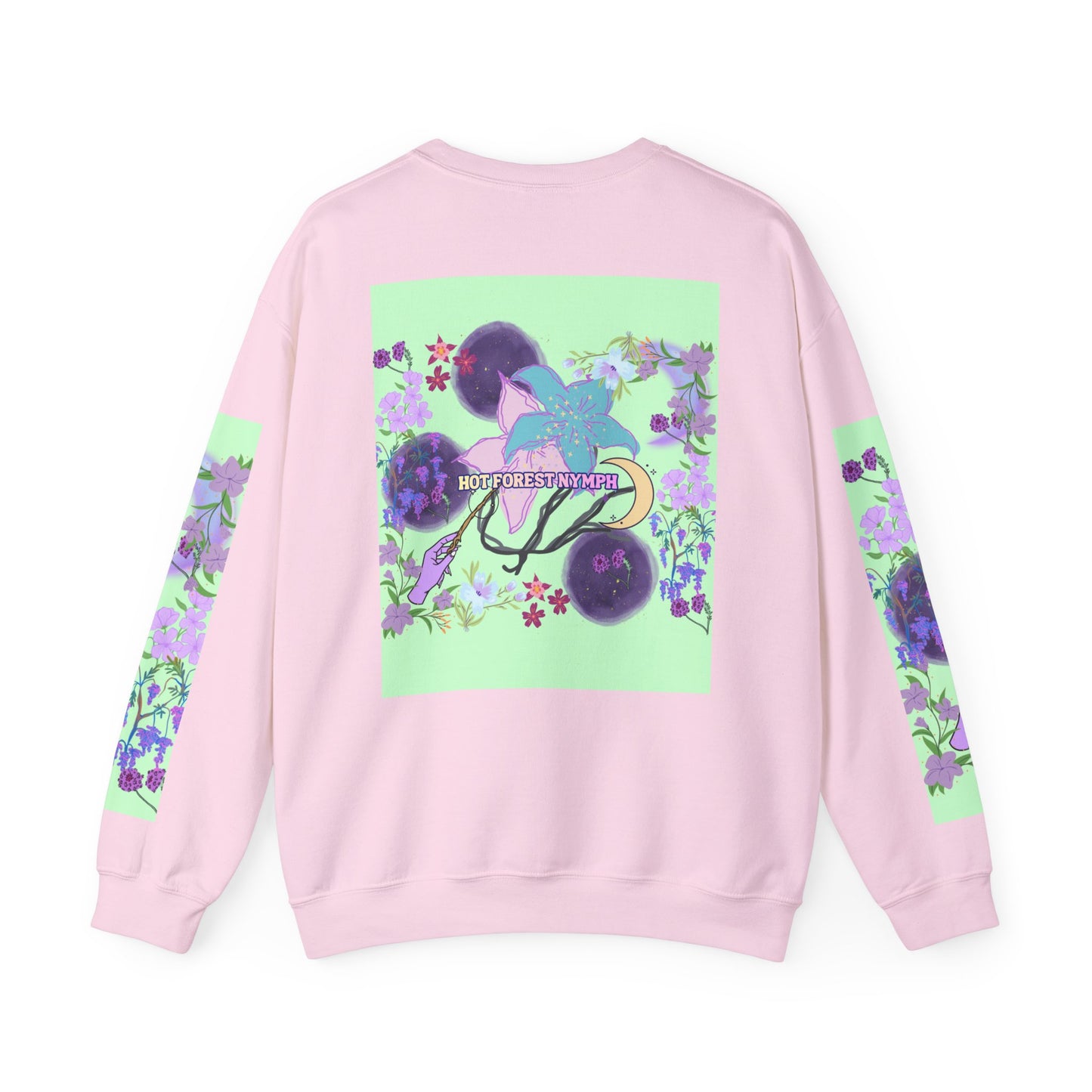Floral & Mystical BADDIE Graphic Sweatshirt – Pastel Nature Lover - Inspired Crewneck