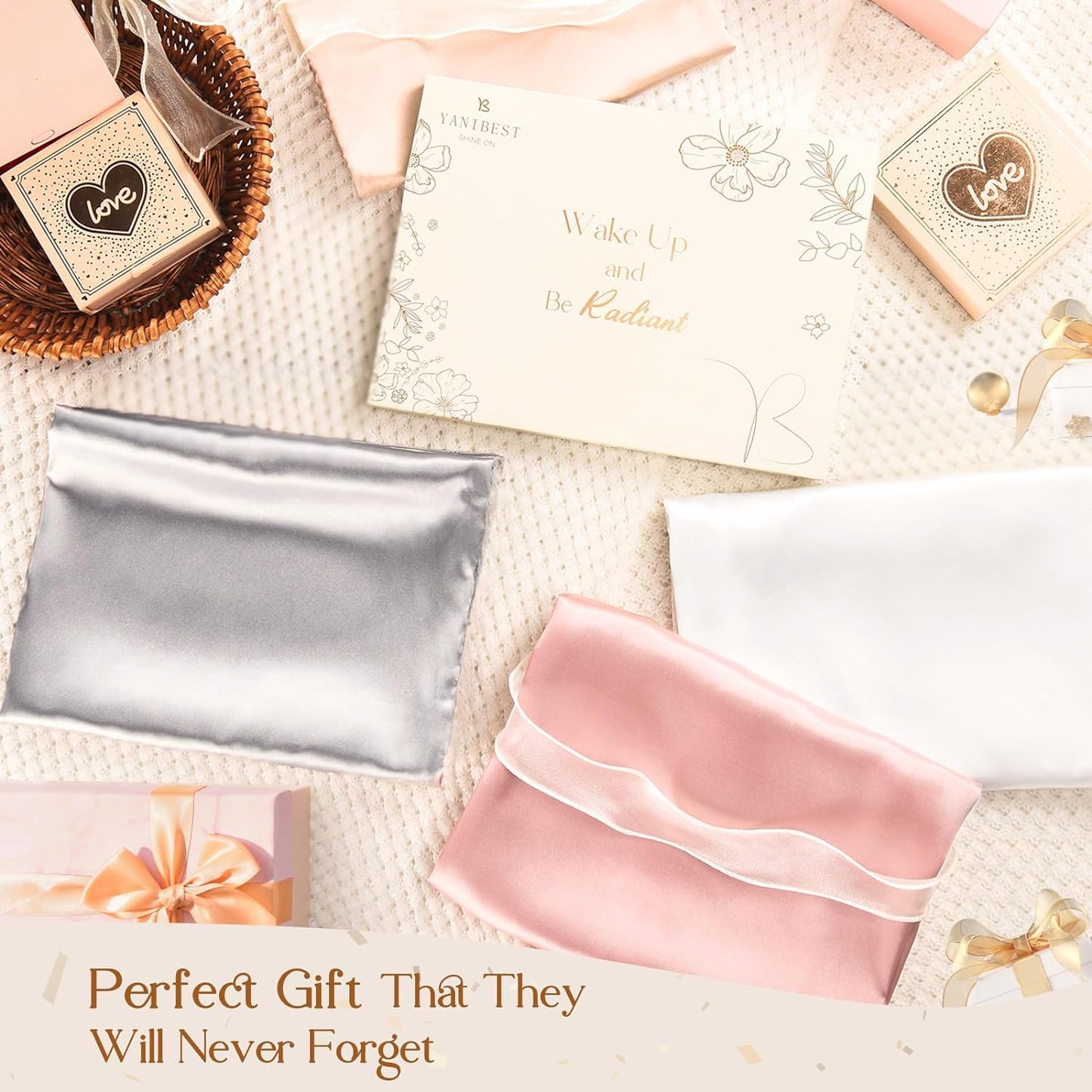 BUTTERY SATIN PILLOWCASE for Hair and Skin with Zipper