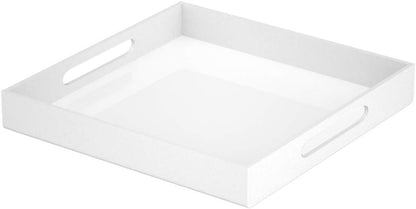 FROM CLUTTER TO CURATED Acrylic Serving Tray with handles 11X14 Inches - Spill Proof - Clear Decorative Tray Organizer for Any Space
