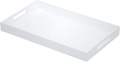 FROM CLUTTER TO CURATED Acrylic Serving Tray with handles 11X14 Inches - Spill Proof - Clear Decorative Tray Organizer for Any Space