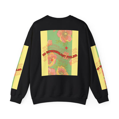 Floral 'No Repressing, Just Feeling' Crewneck Sweatshirt