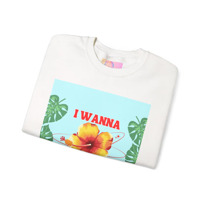 Run Away Tropical & Galactic Floral Crewneck Sweatshirt