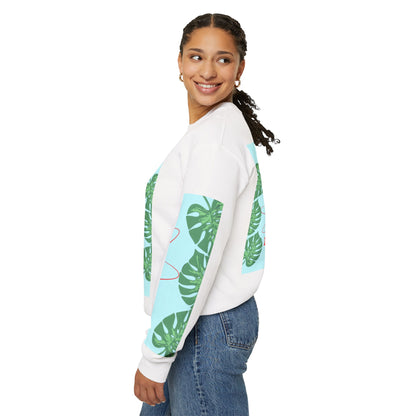 Run Away Tropical & Galactic Floral Crewneck Sweatshirt