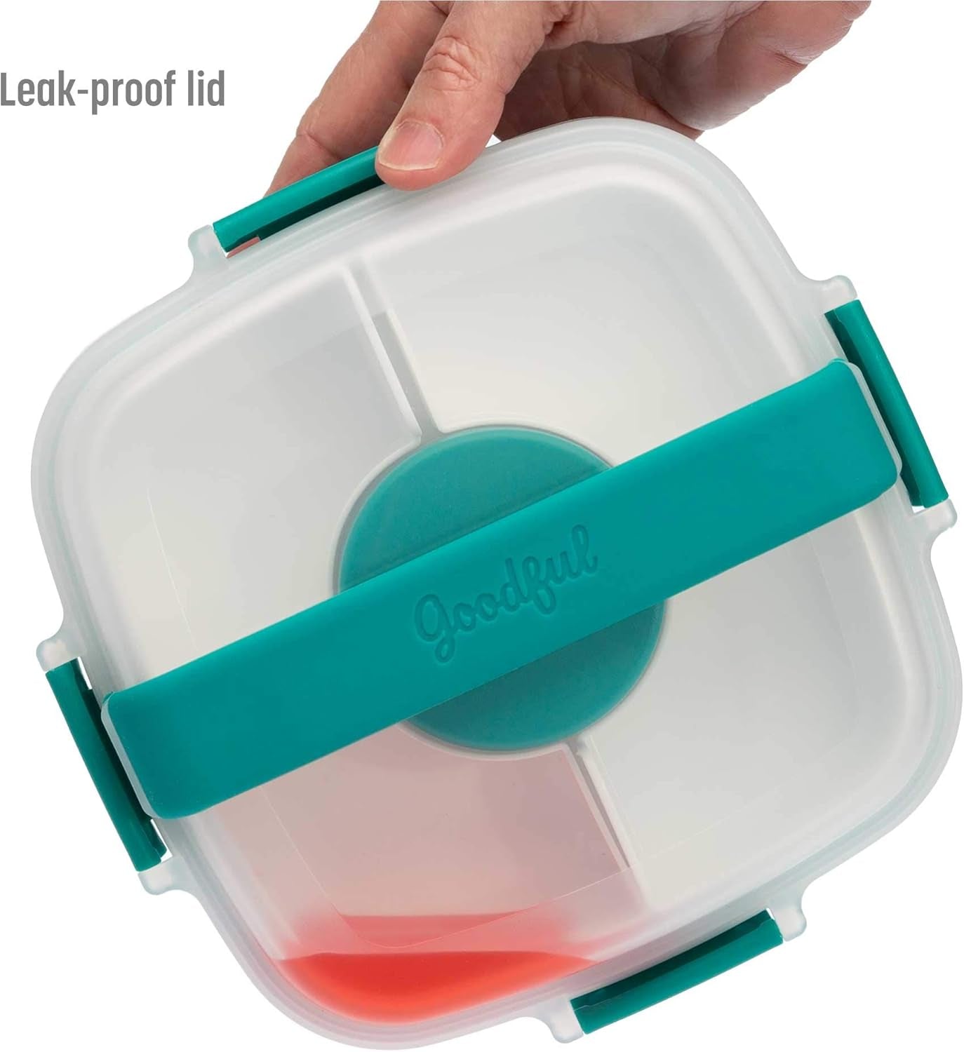 MEAL PREP PRO Stackable Lunch Box Container | Bento Style Food Storage | Removeable Compartments for Sandwich, Snacks, Toppings & DressinG | Leak-Proof, Made without BPA, 56 OZ