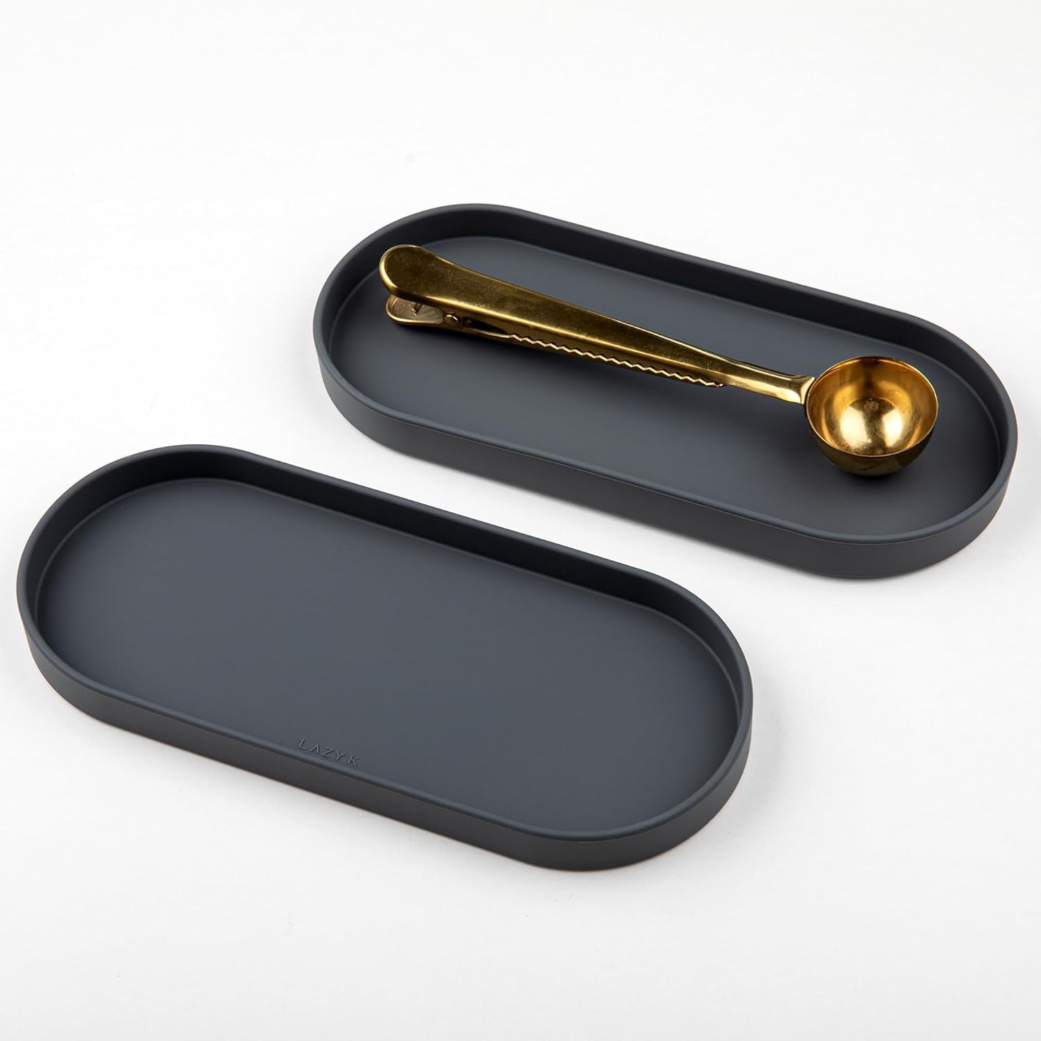 ELEVATE THE CLUTTER Silicone Tray - Small Vanity Tray Organizer - Multi-Purpose Modern Kitchen Sink, Bathroom, Counter Organizer