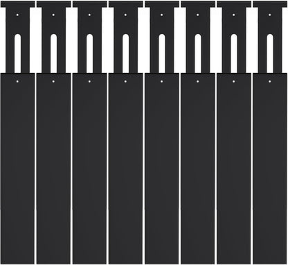 SORT IT OUT Bamboo Drawer Divider Organizers, Kitchen Drawer Organizer, Adjustable Drawer Divider for Clothes, Kitchen, Dresser, Bedroom, Bathroom and Office, 4-Pack (Black, 12-17 IN)